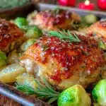crispy sheet pan harvest chicken - featured image