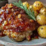 crockpot brown sugar garlic chicken thighs - featured image