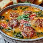 crockpot tuscan white bean and sausage soup - featured image