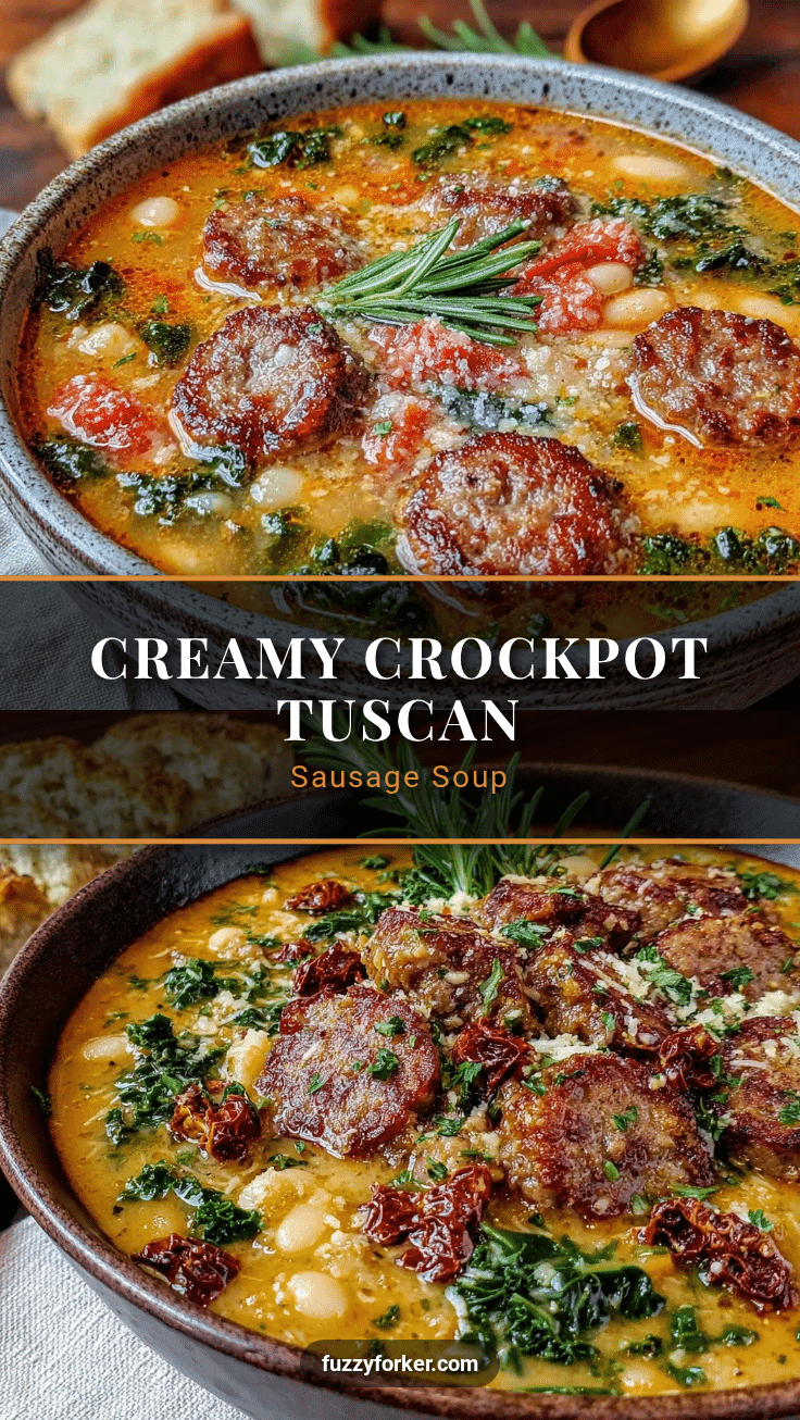 crockpot tuscan white bean and sausage soup recipe