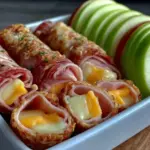 easy turkey cheese roll-up bento box lunch - featured image