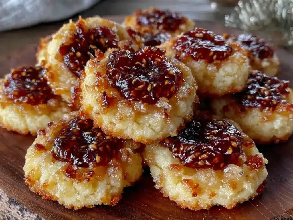 fig jam thumbprint cookies - featured image