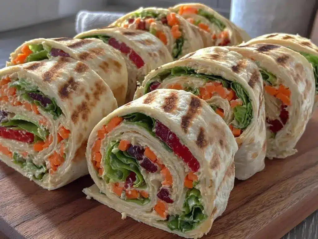 Fresh Crunchy Veggie Pinwheel Wraps - featured image