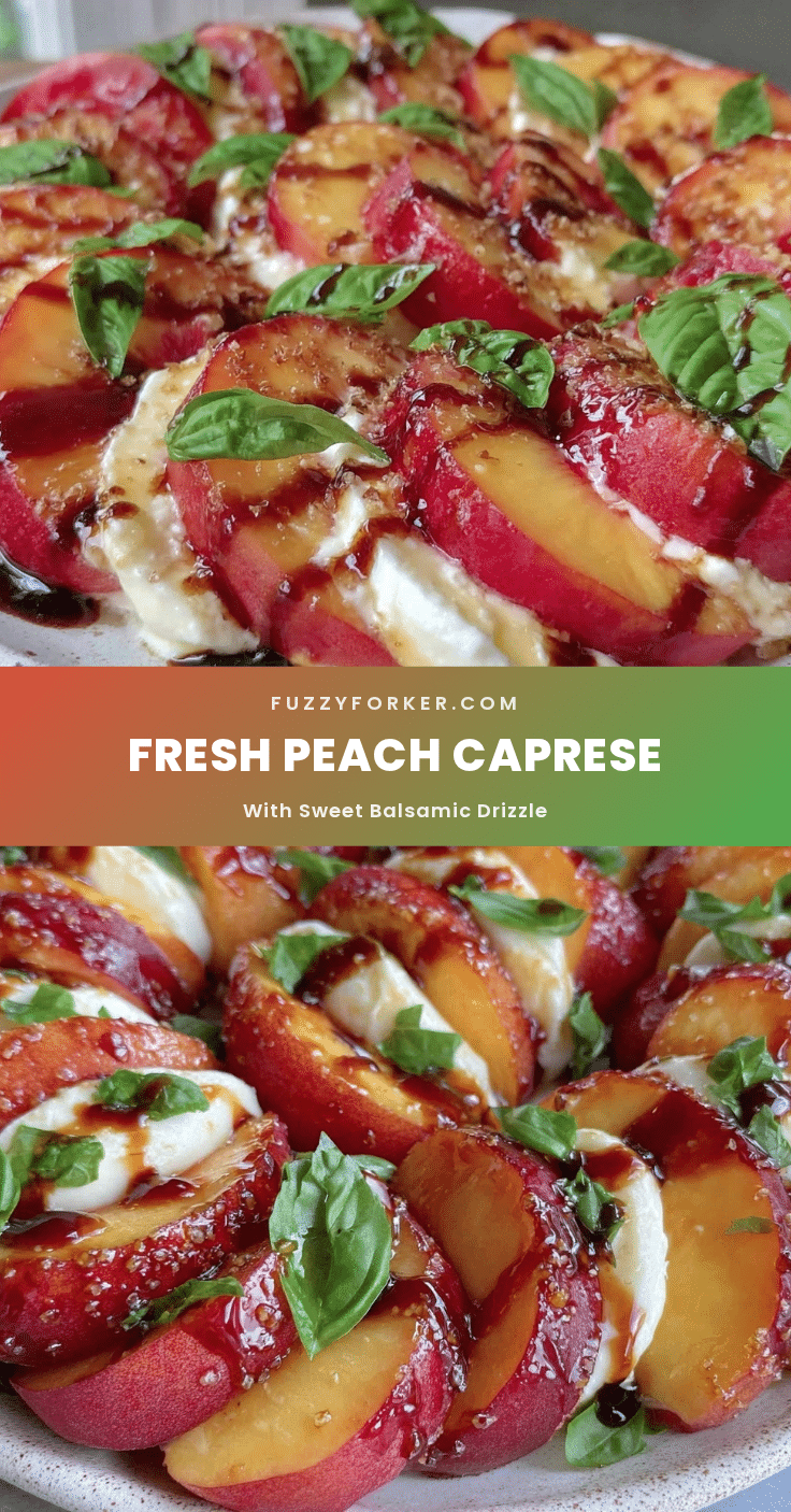 fresh healthy peach caprese salad recipe