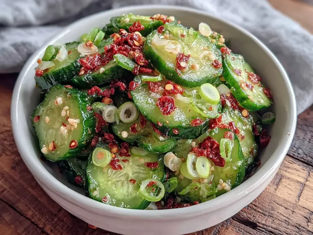 fresh korean cucumber salad - featured image