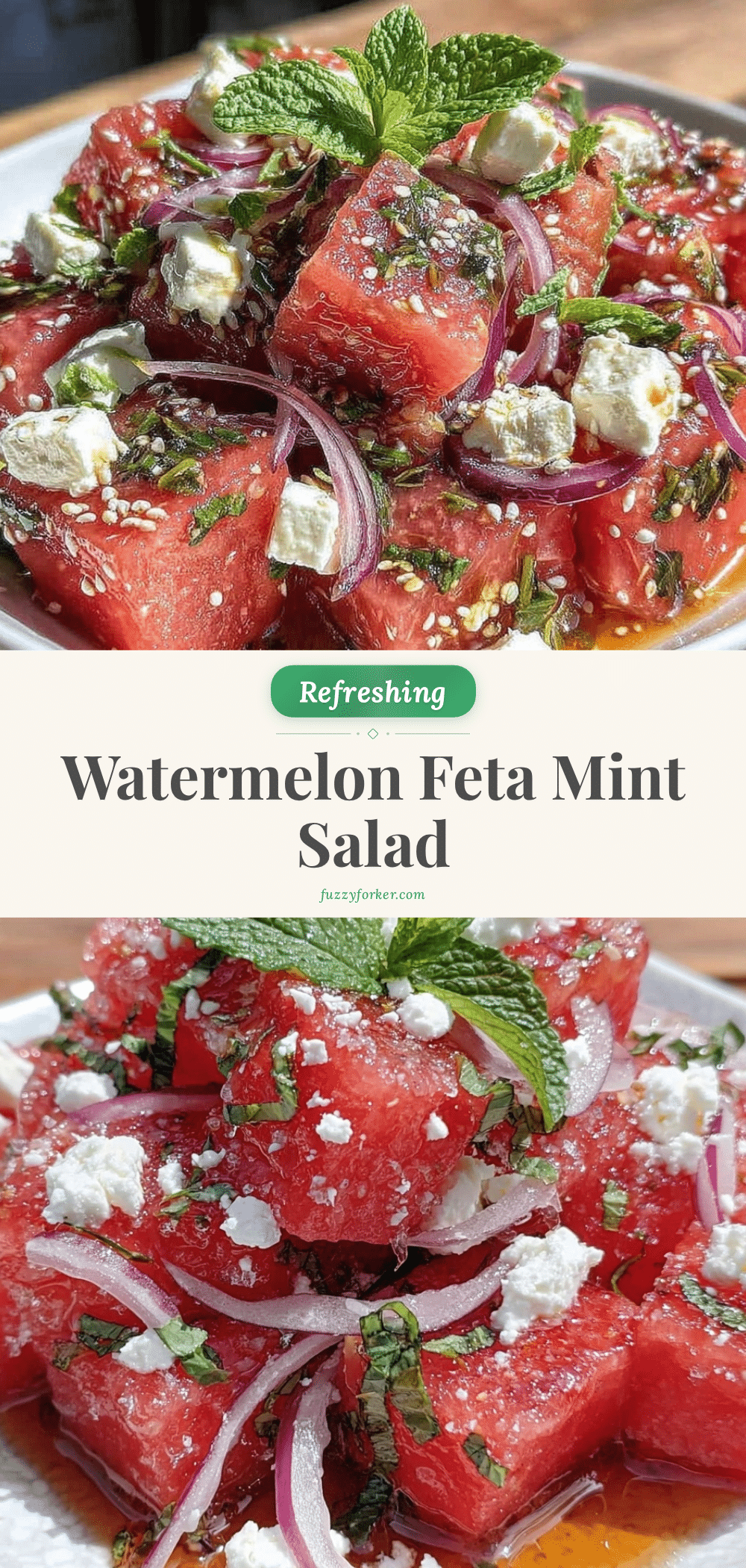 fresh watermelon feta mint salad recipe