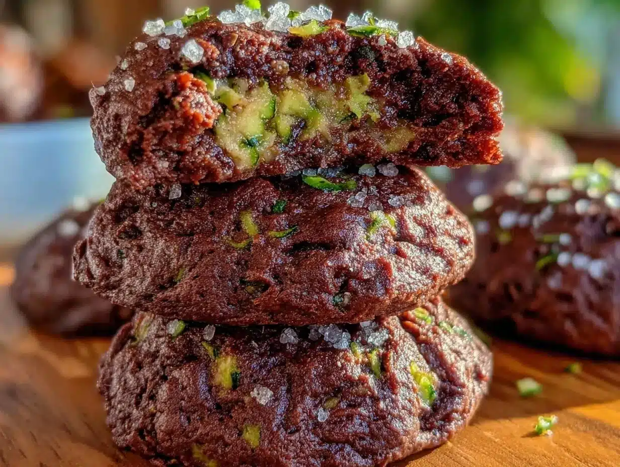fudgy dark chocolate zucchini cookies preparation steps