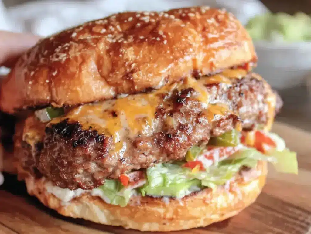 green hatch chile cheeseburger - featured image