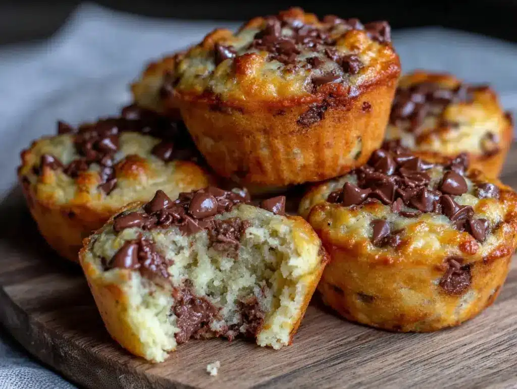 healthy hidden veggie chocolate chip muffins - featured image