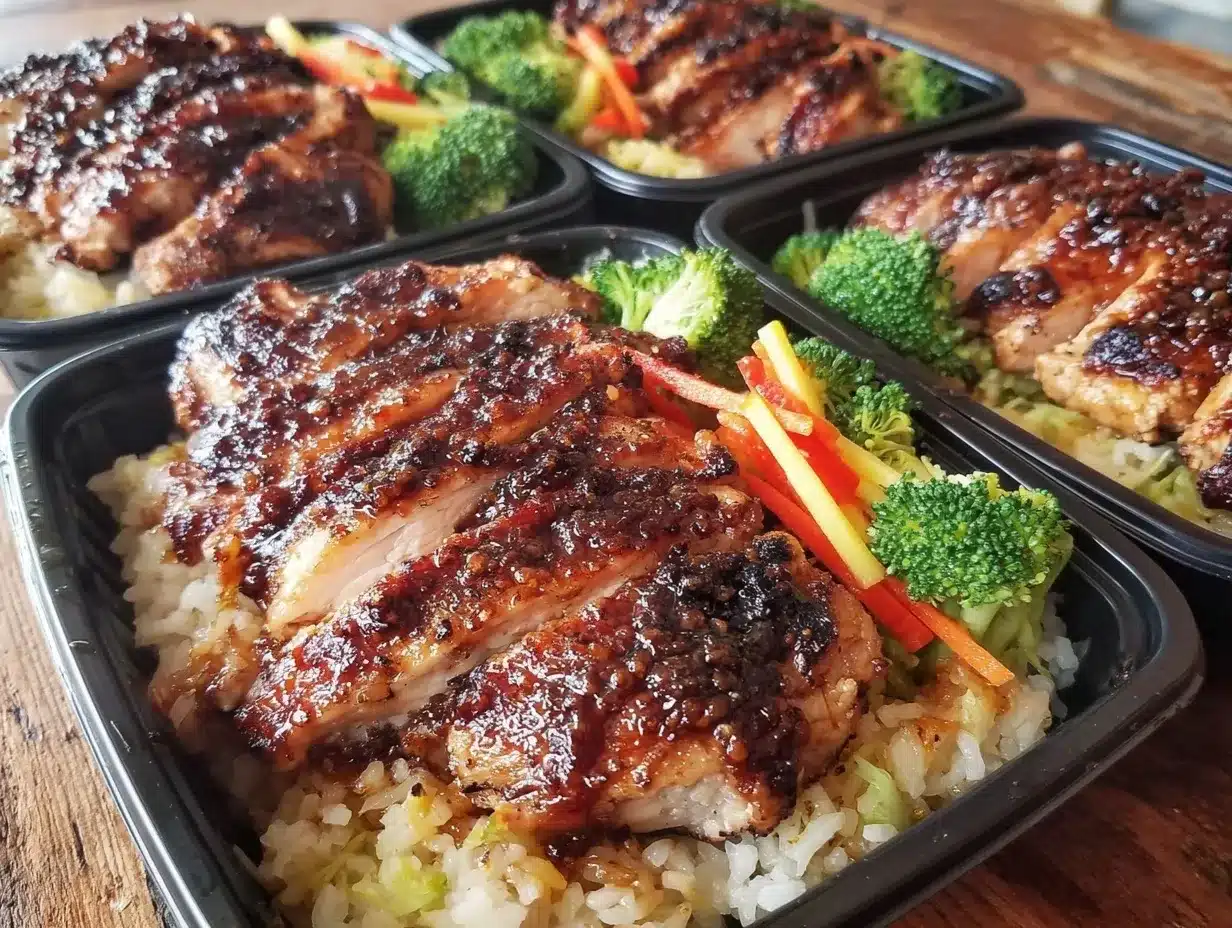 high-protein teriyaki chicken meal prep preparation steps