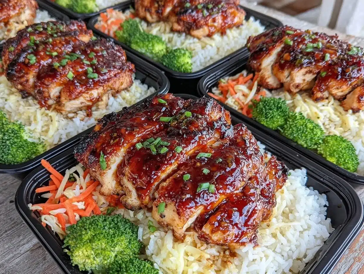 high-protein teriyaki chicken meal prep - featured image