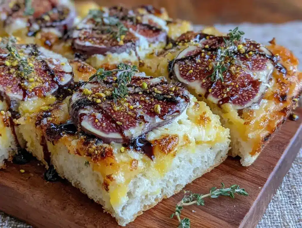 honey roasted fig and brie flatbread - featured image