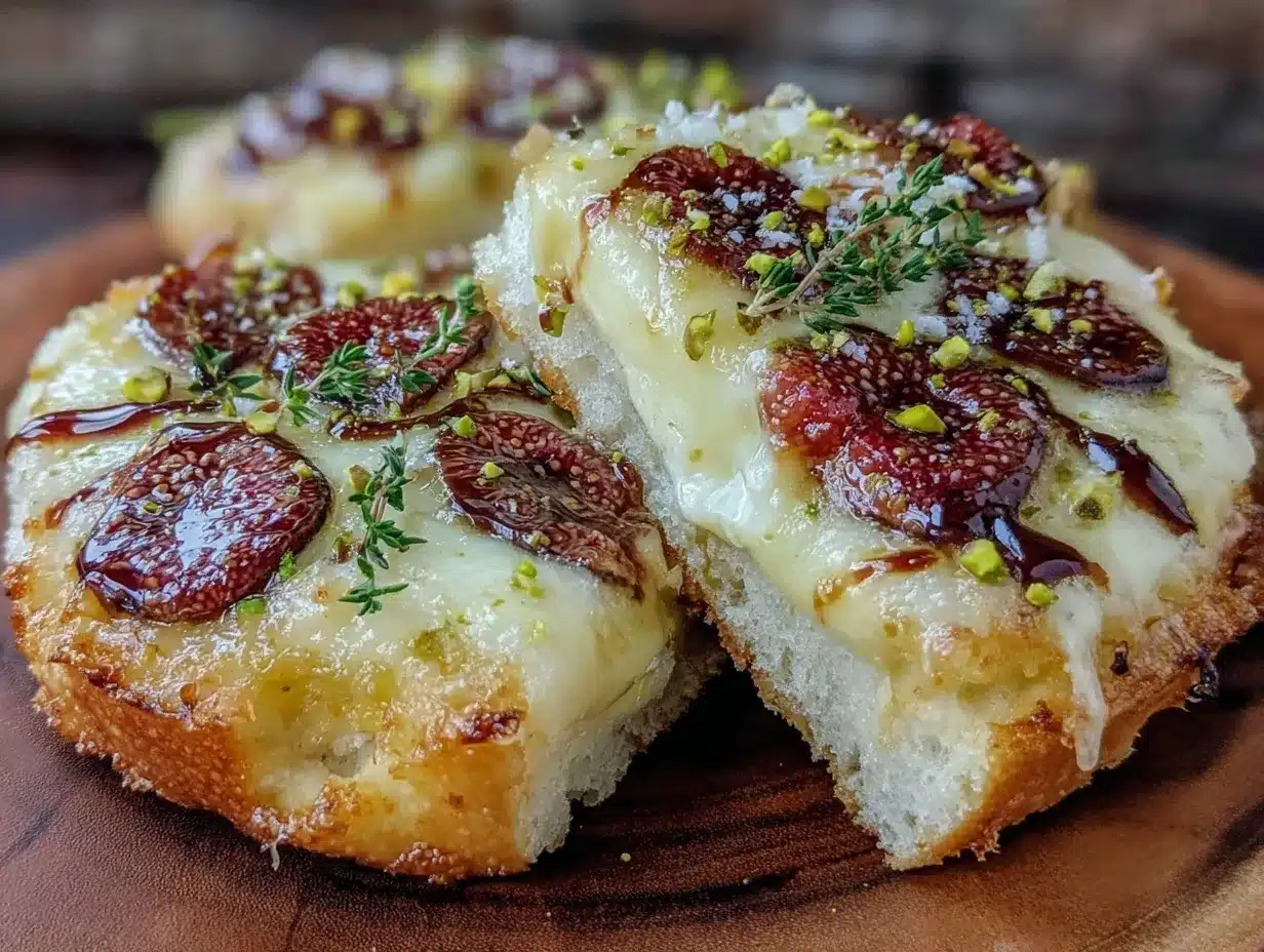 honey roasted fig and brie flatbread preparation steps
