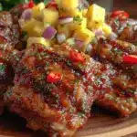 honey sriracha grilled chicken thighs - featured image