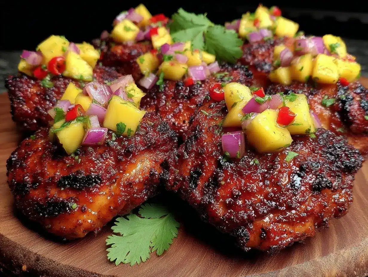 honey sriracha grilled chicken thighs preparation steps