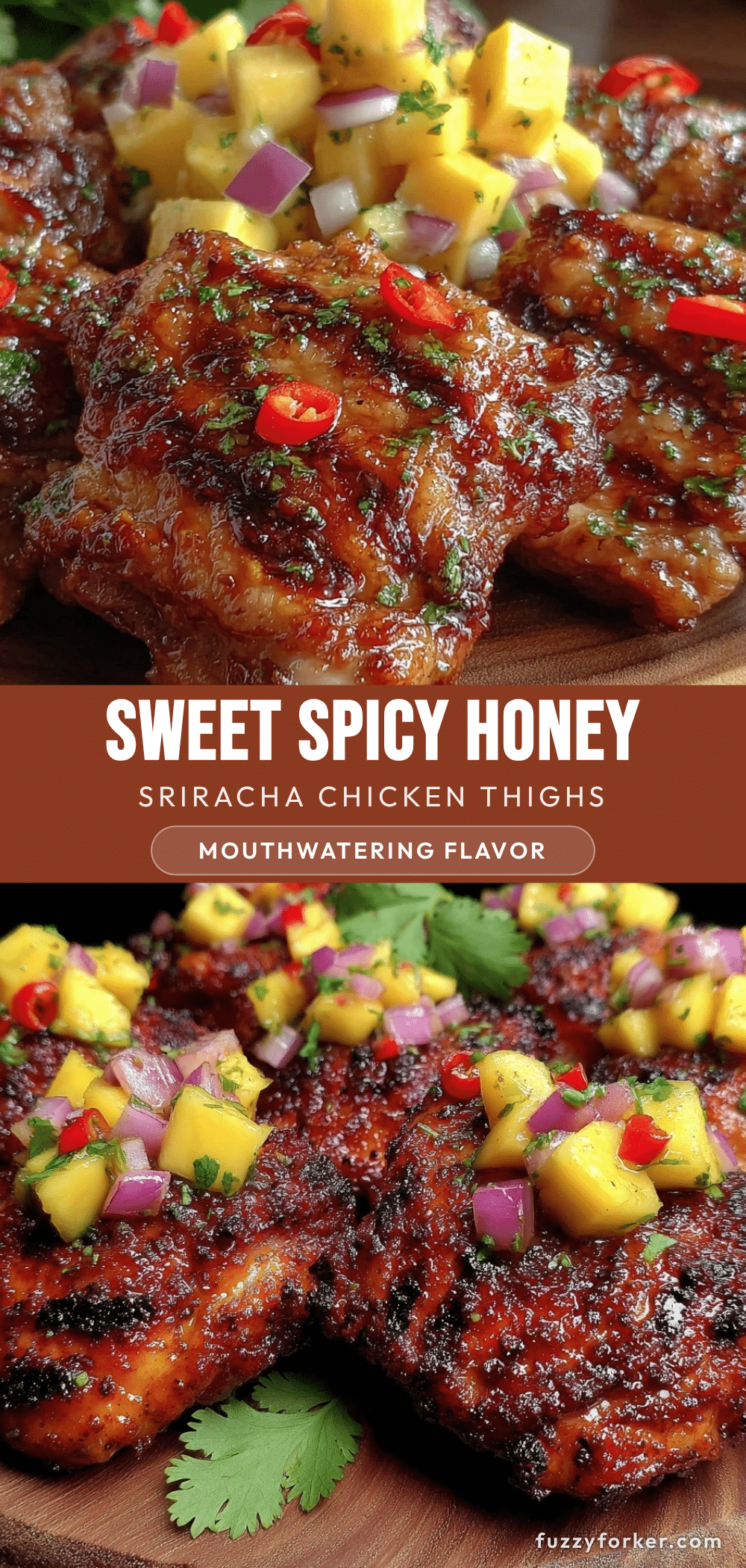 honey sriracha grilled chicken thighs recipe