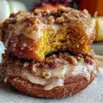 maple glazed pumpkin donuts - featured image