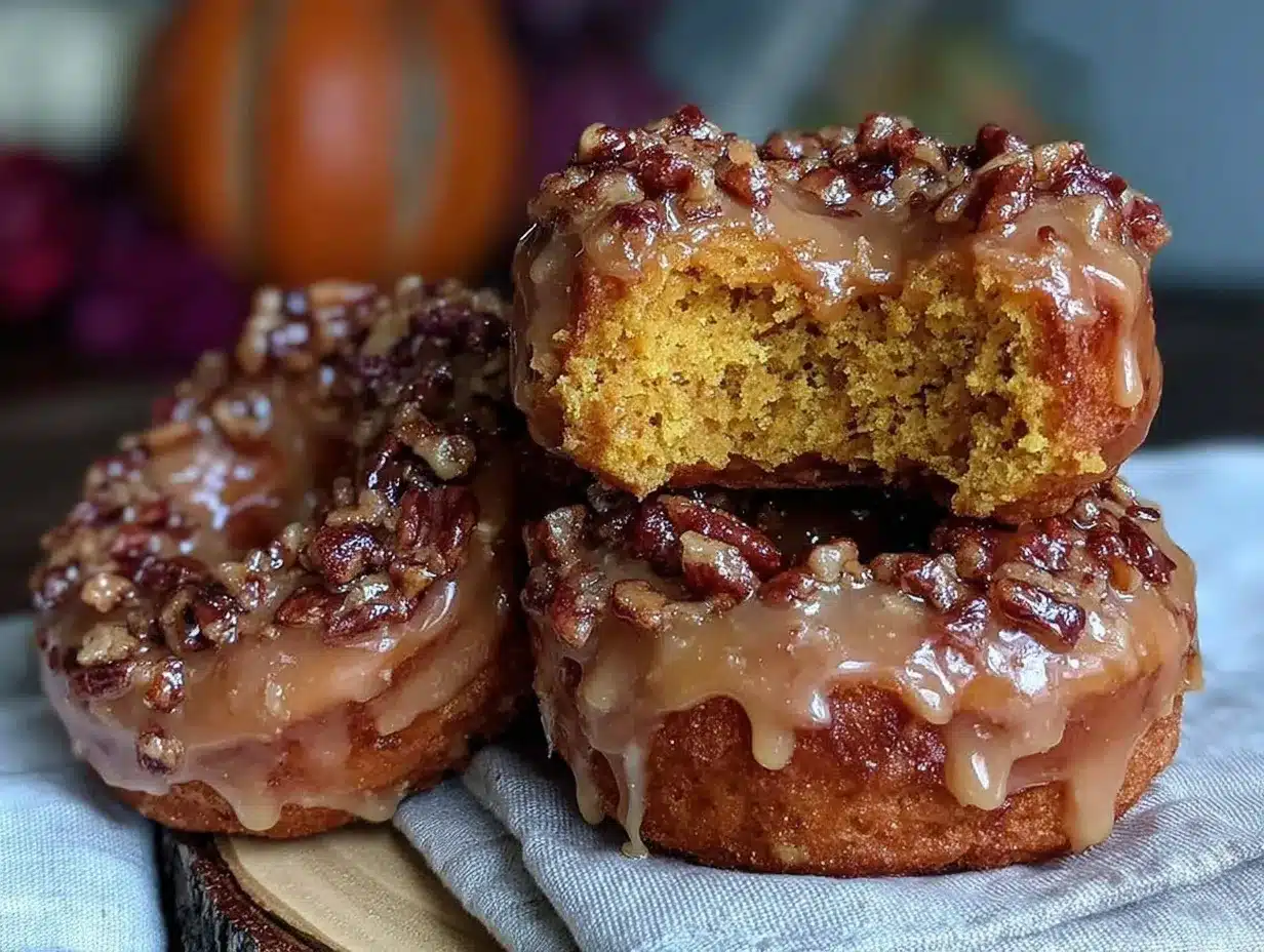 maple glazed pumpkin donuts preparation steps