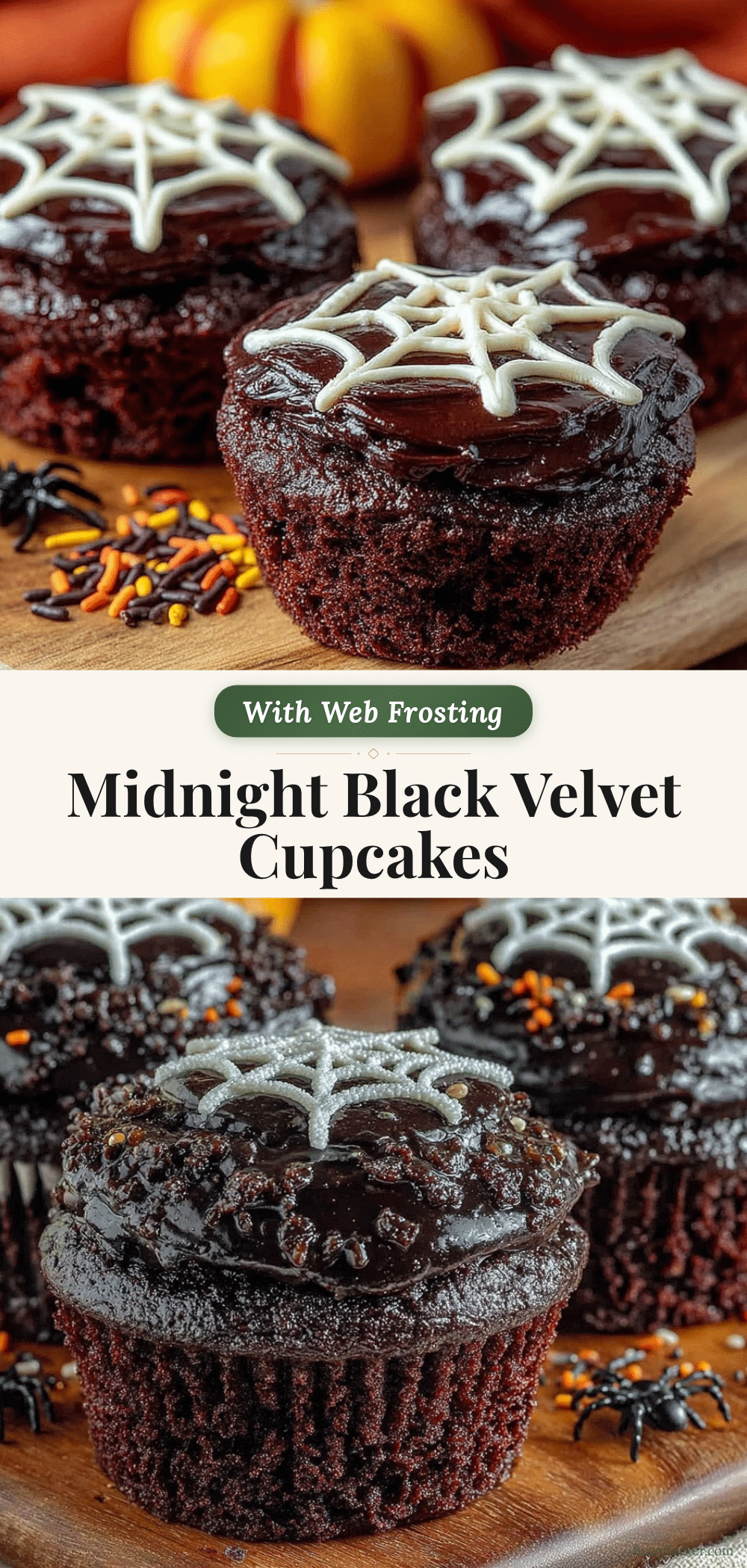 midnight black velvet halloween cupcakes recipe