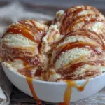 no churn salted caramel swirl ice cream - featured image