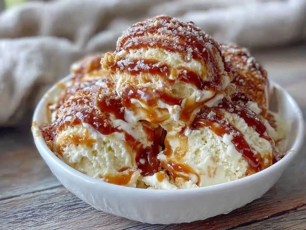 no churn salted caramel swirl ice cream preparation steps