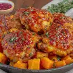 one-pan maple Dijon chicken thighs - featured image