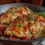 one-skillet honey mustard chicken breast - featured image