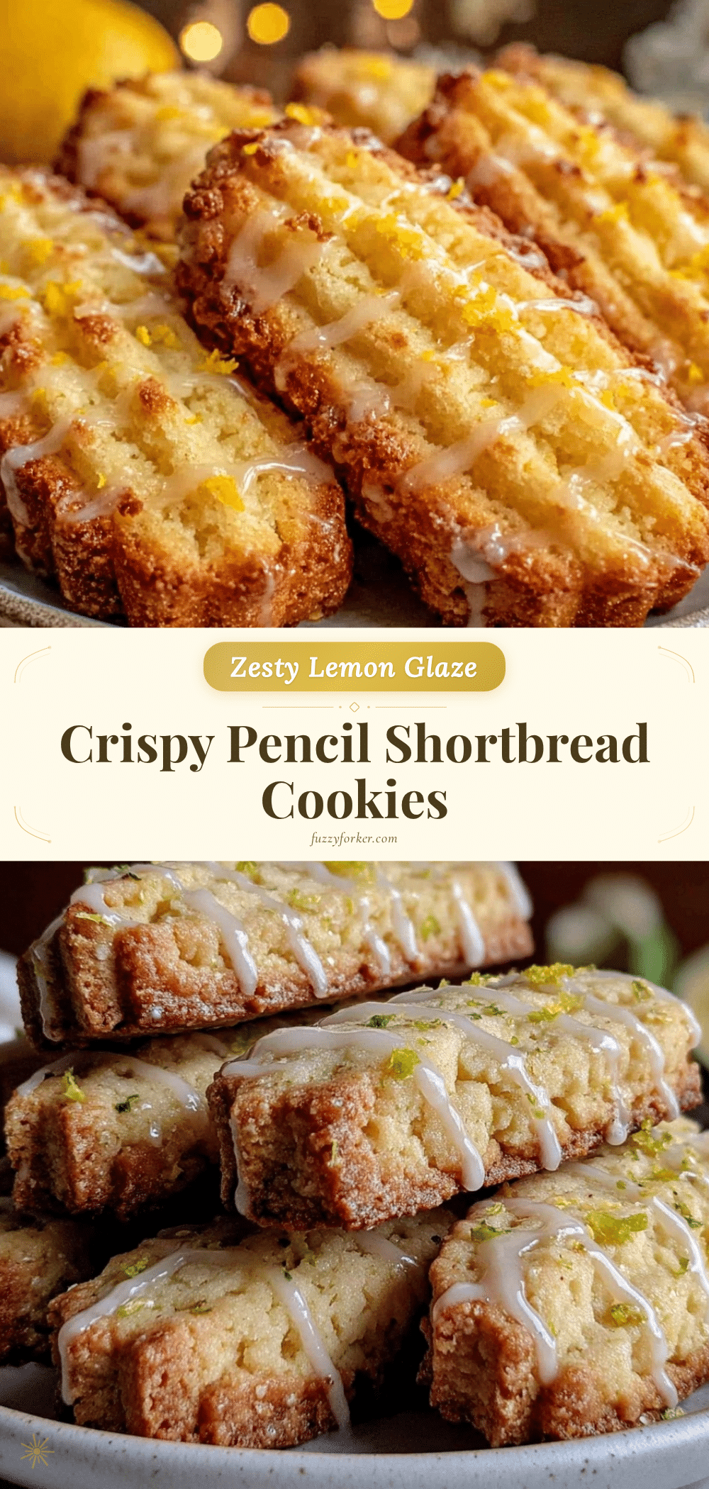pencil-shaped shortbread cookies recipe