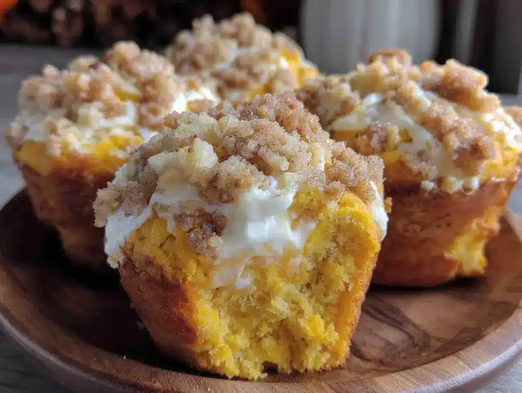 pumpkin cream cheese muffins - featured image