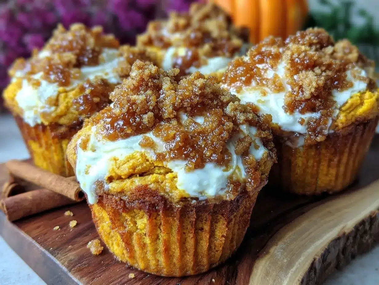 pumpkin cream cheese swirl muffins preparation steps