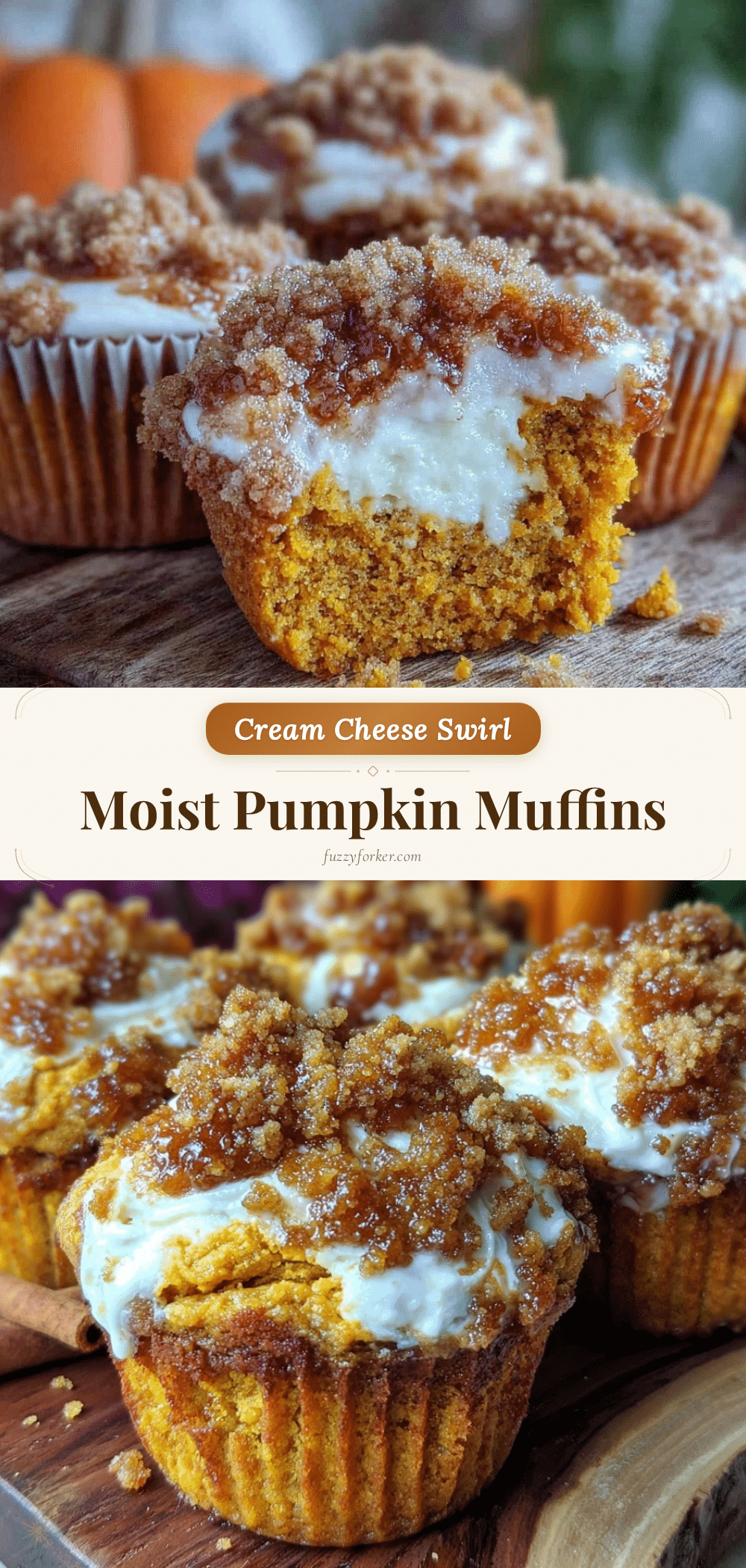 pumpkin cream cheese swirl muffins recipe