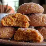 pumpkin snickerdoodle cookies - featured image