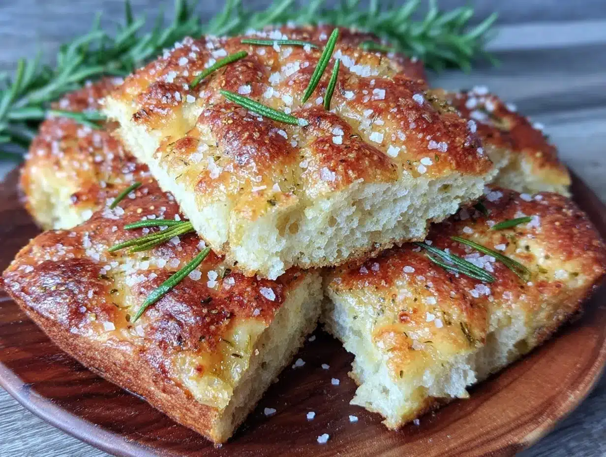 quick fluffy sourdough focaccia preparation steps