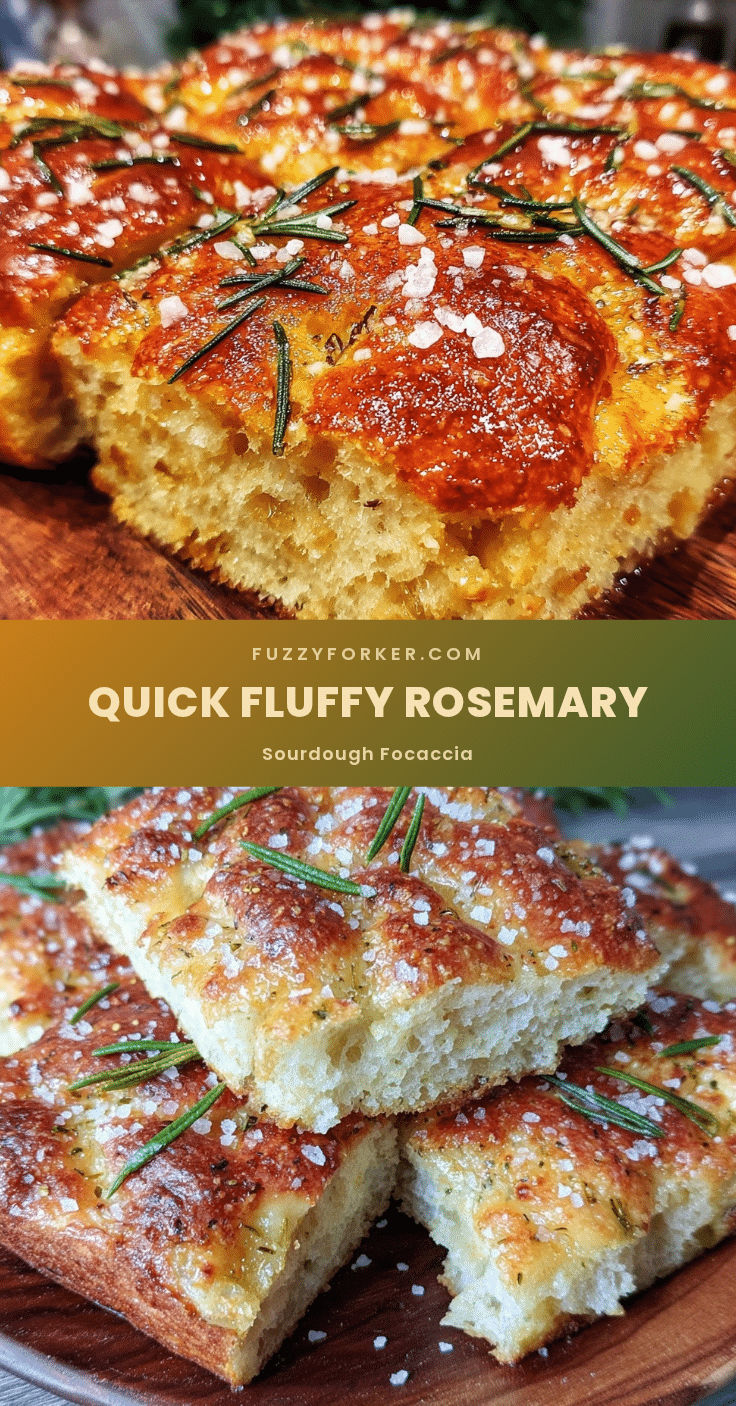 quick fluffy sourdough focaccia recipe