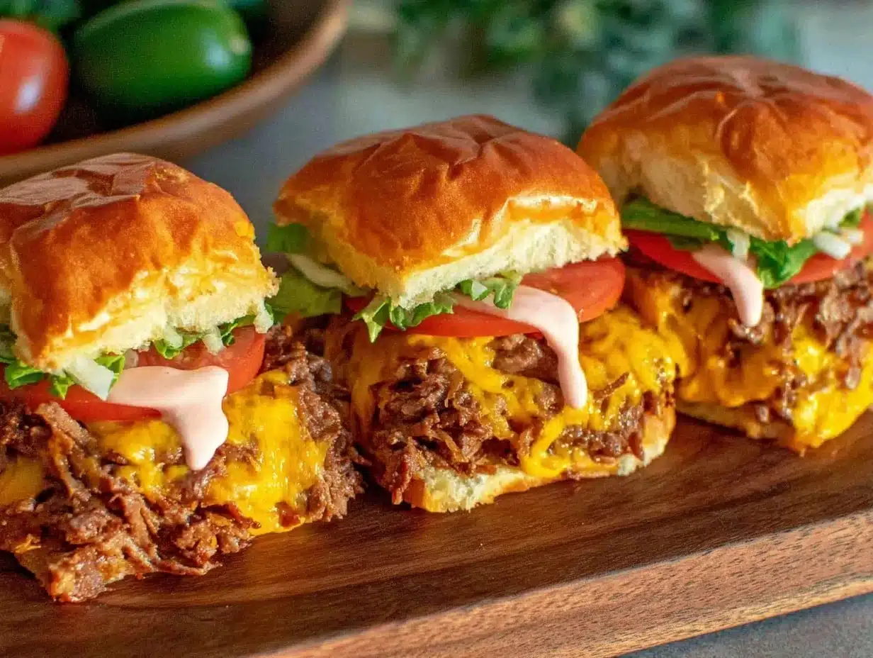 savory smash burger sliders - featured image