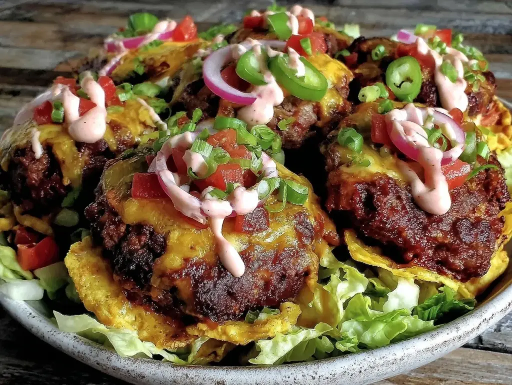 savory smash burger taco bowl - featured image