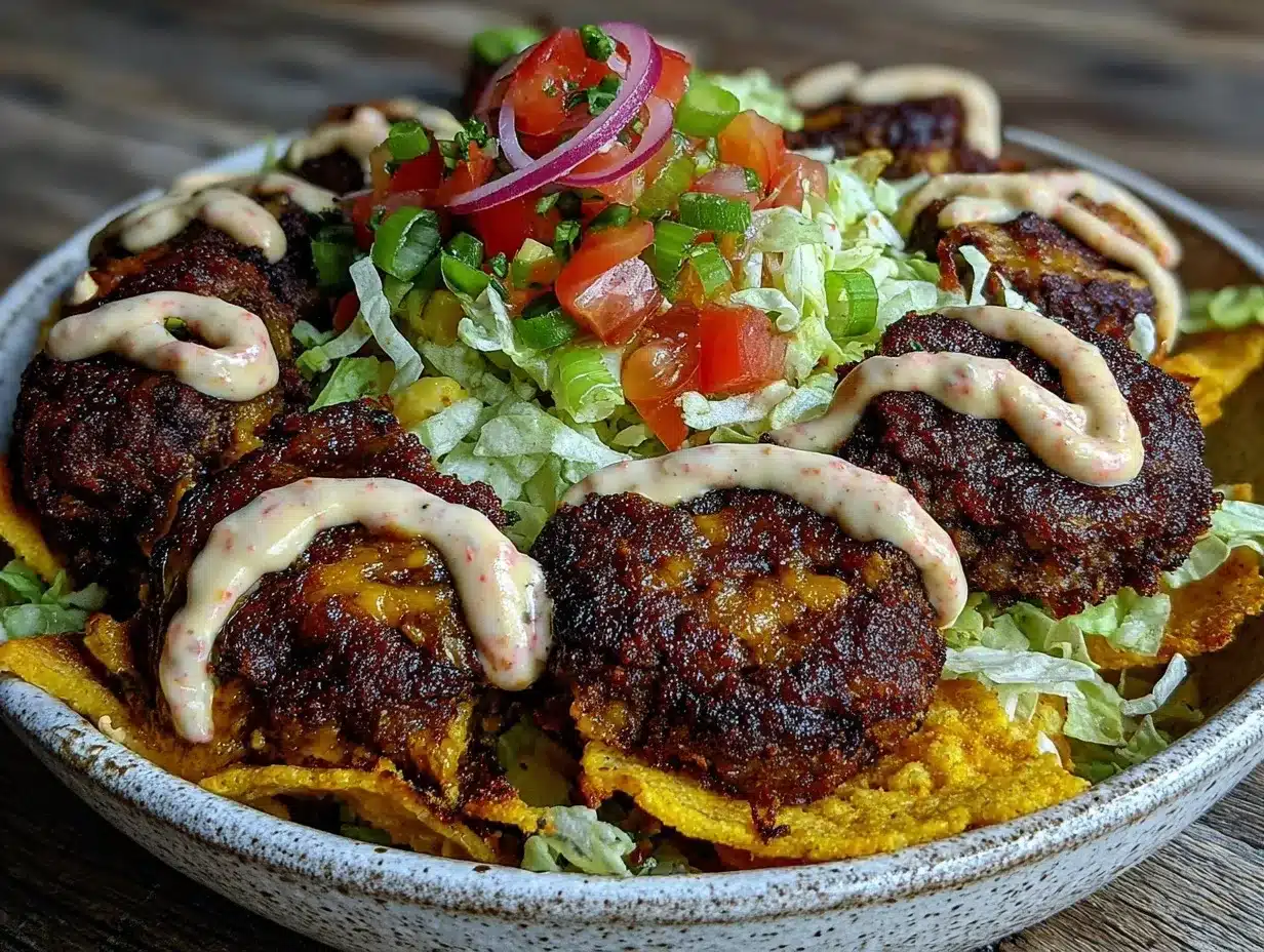 savory smash burger taco bowl preparation steps