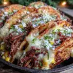 skillet cheesy mexican street corn beef tacos - featured image