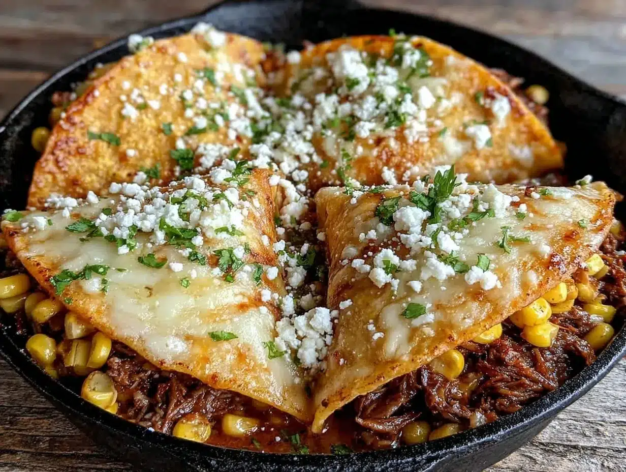 skillet cheesy mexican street corn beef tacos preparation steps