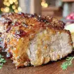 slow cooker honey garlic pork tenderloin - featured image