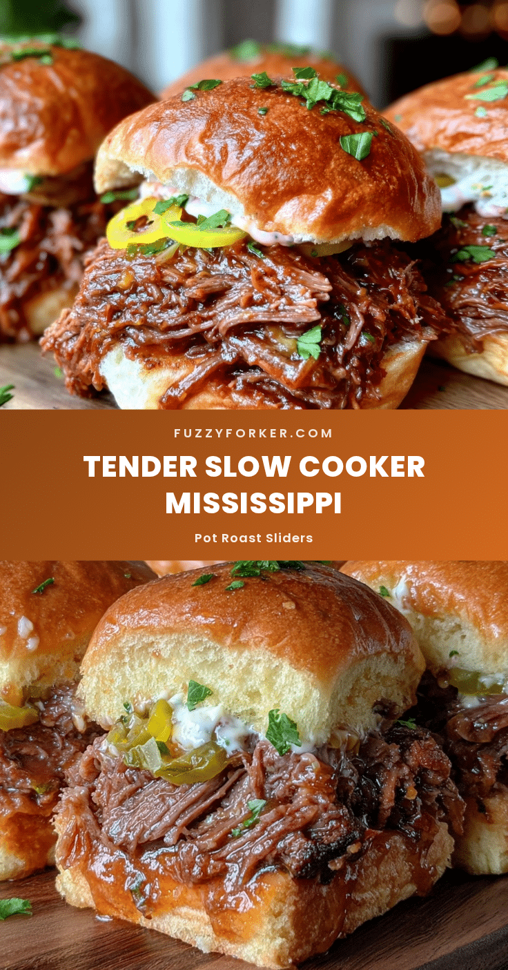 slow cooker Mississippi pot roast sliders recipe