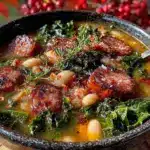 slow cooker white bean and kale soup - featured image