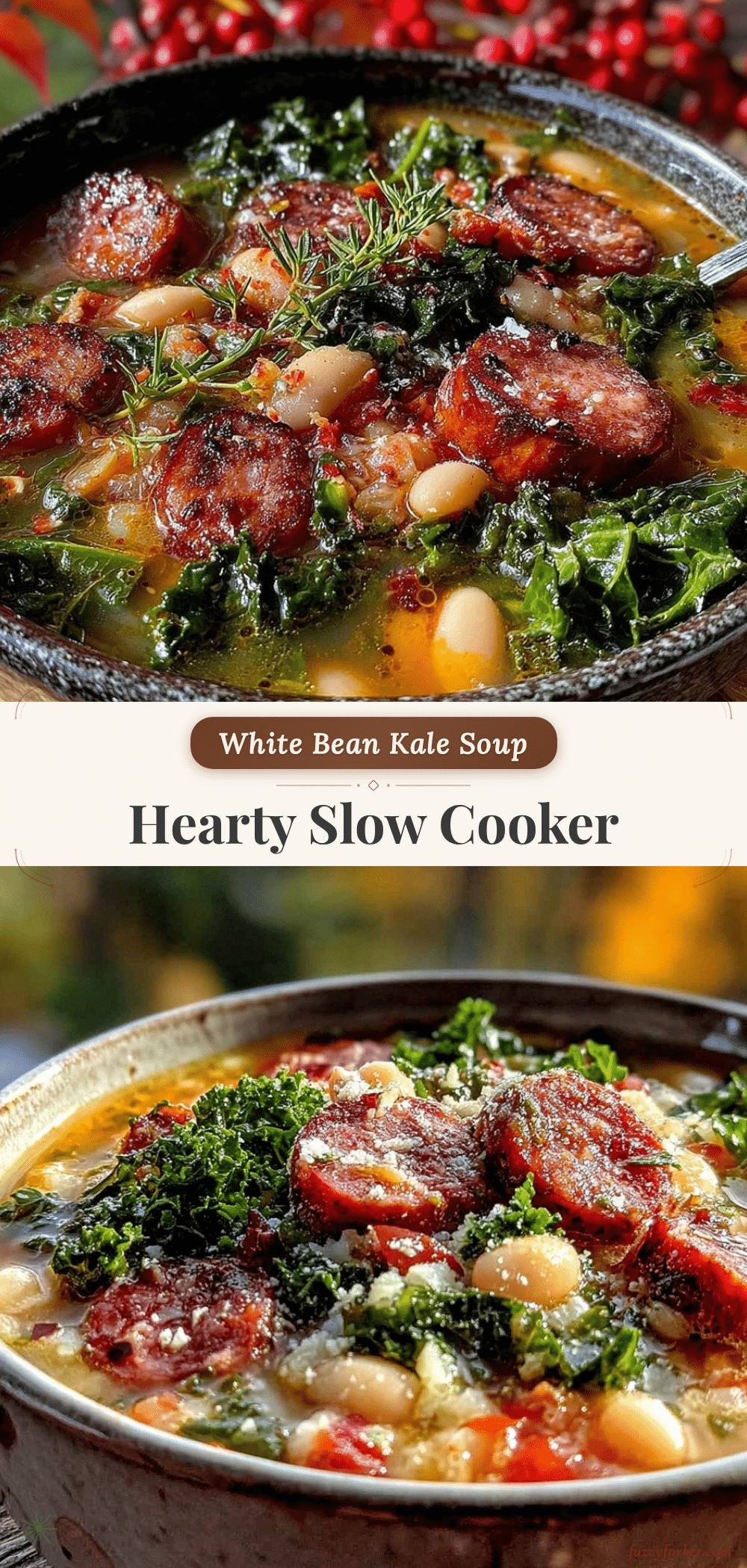 slow cooker white bean and kale soup recipe