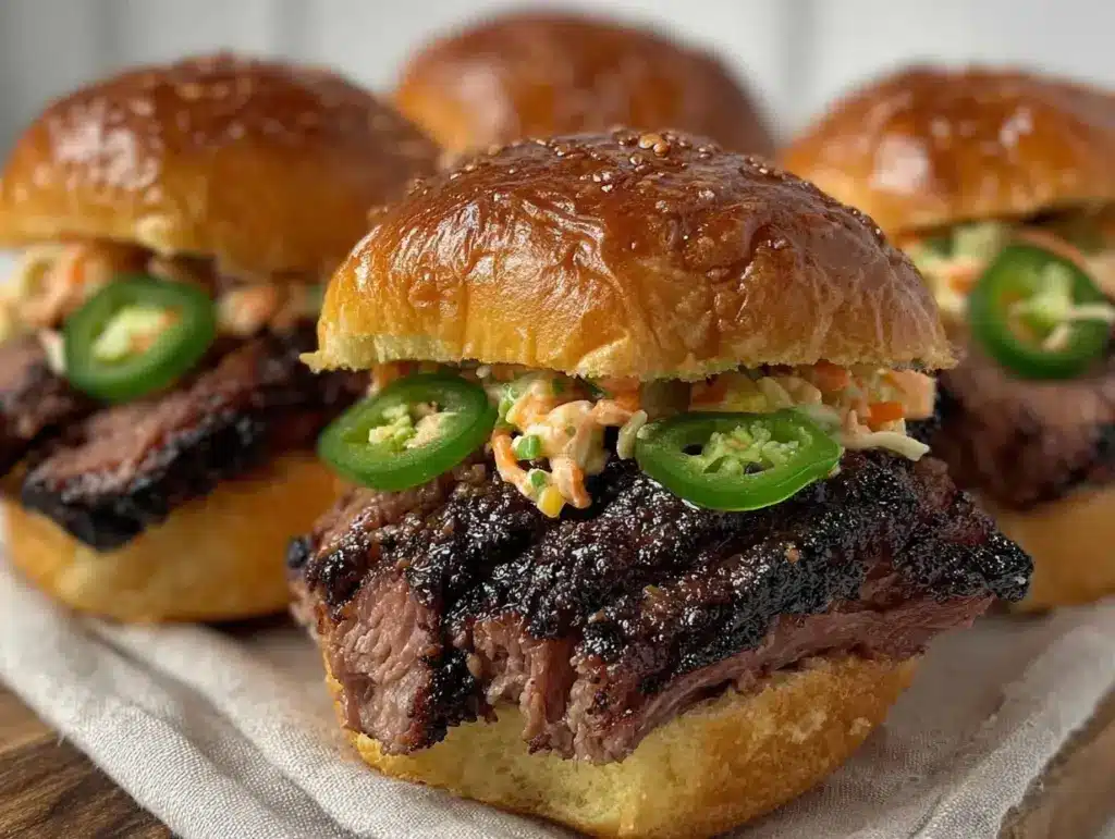 smoked brisket sliders - featured image