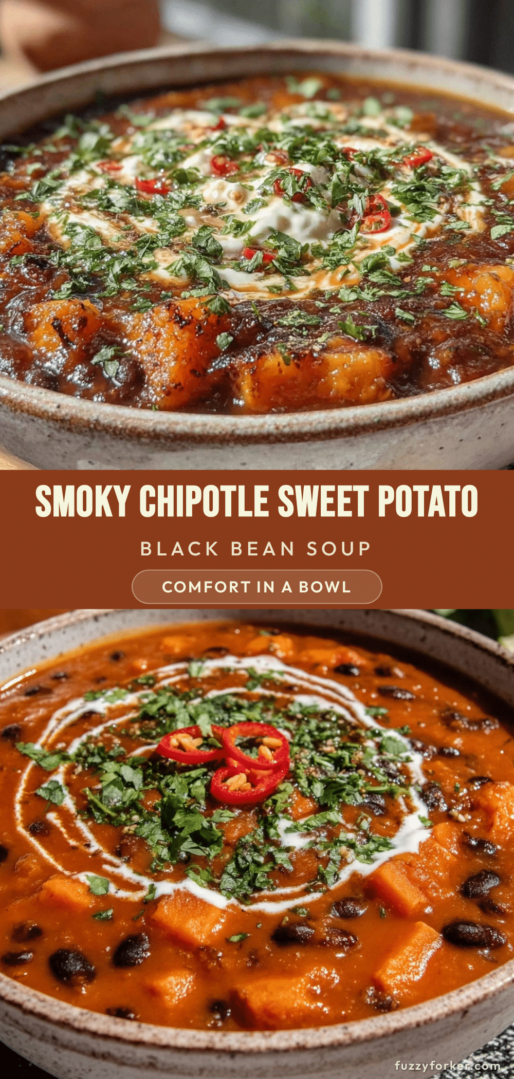 smoky chipotle black bean and sweet potato soup recipe