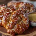 soft and tender homemade pretzels - featured image