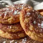 soft snickerdoodle cookies with sea salt flakes - featured image