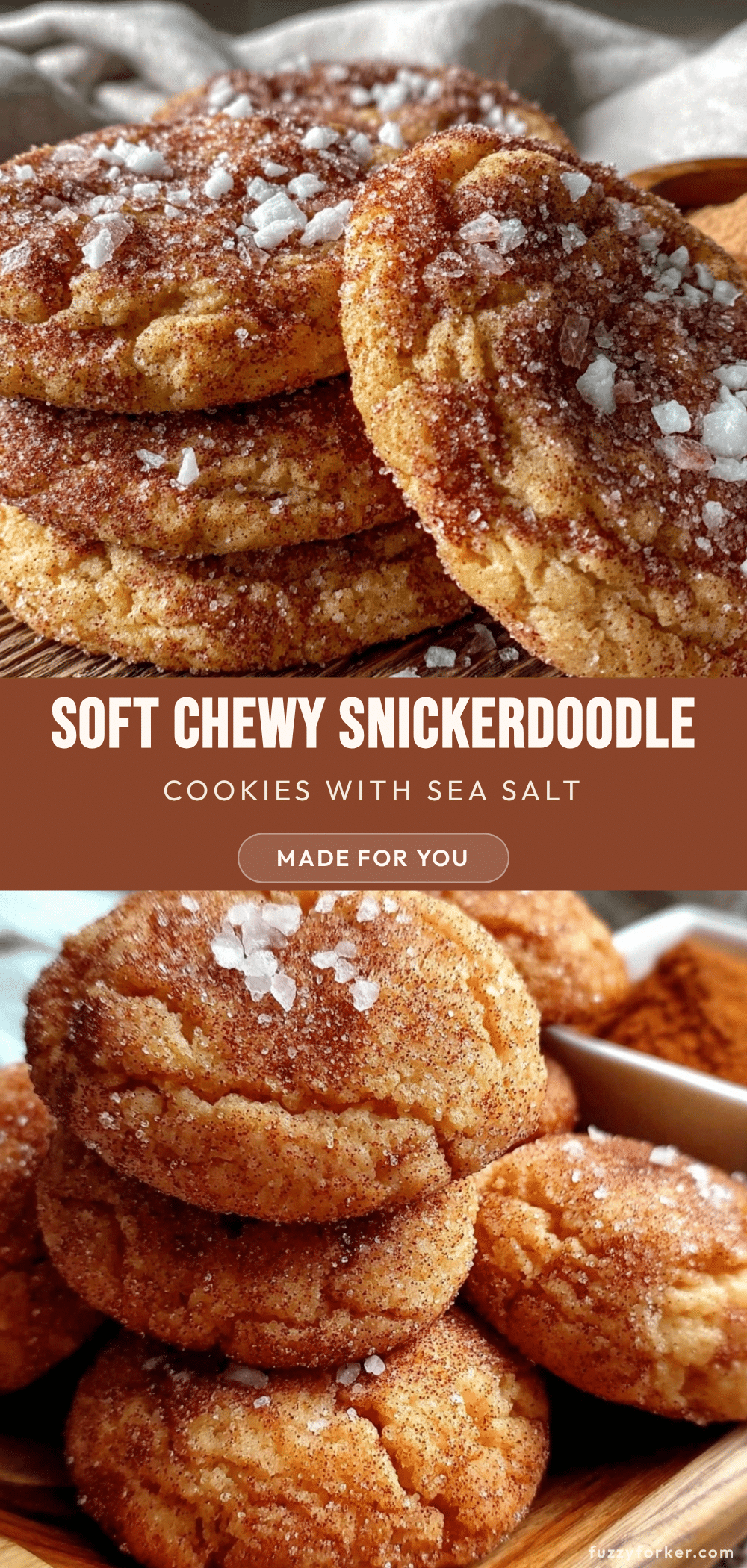 soft snickerdoodle cookies with sea salt flakes recipe