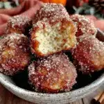 spiced apple cider donut holes - featured image