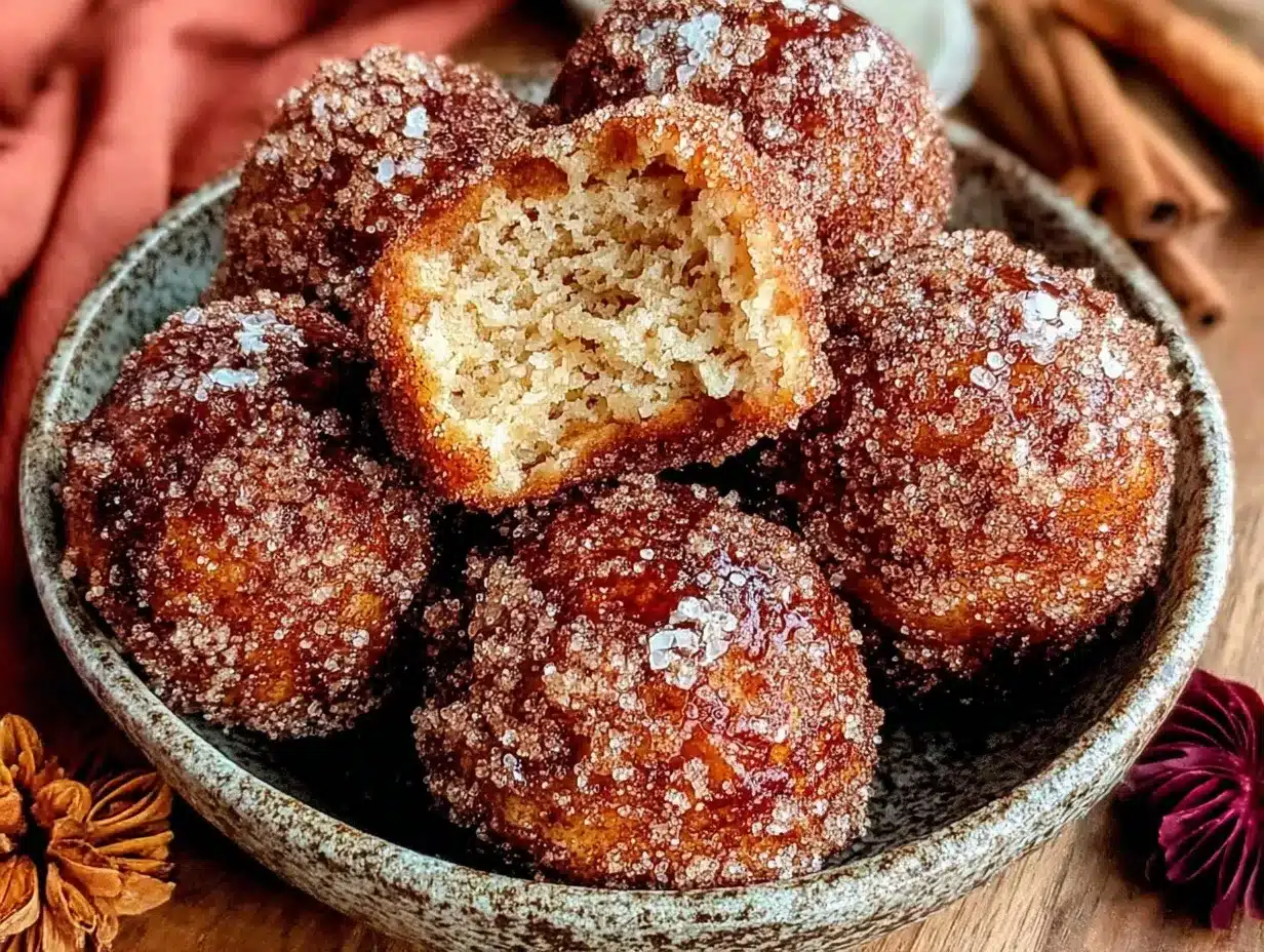 spiced apple cider donut holes preparation steps